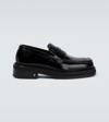 AMI ALEXANDRE MATTIUSSI BRUSHED LEATHER PENNY LOAFERS