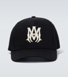 Amiri Ma Icon Embroidered Baseball Cap In Black/white