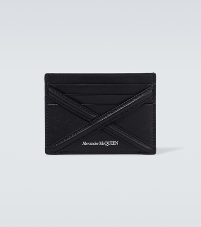 Alexander Mcqueen Leather Cardholder In Black