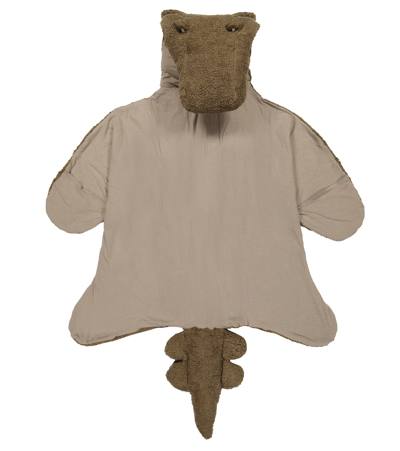 Liewood Kids' Frey Cotton Cape In Crocodile/khaki