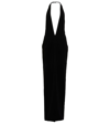 Monot Crepe De Soie Longue Robe In Black