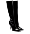 VERSACE PIN-POINT LEATHER KNEE-HIGH BOOTS