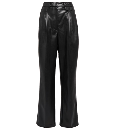 The Frankie Shop Pernille Straight Faux Leather Pants In Black