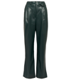 The Frankie Shop Pernille Faux-leather Trousers In Bottle Green