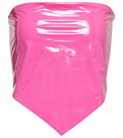 Rotate Birger Christensen Laminated Bustier In Pink