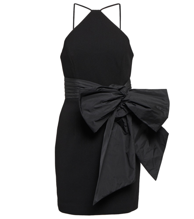 Rebecca Vallance Grace Bow-embellished Minidress In Black