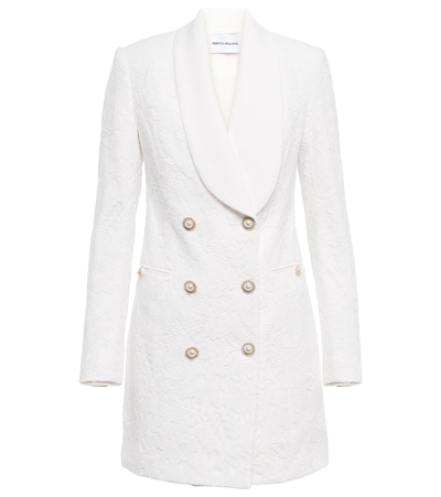 Rebecca Vallance Hariet Double-breasted Blazer Dress In Ivory