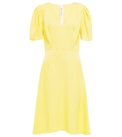 Marni V-neck Midi Dress In Lemmon