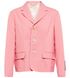 Marni Tailored Virgin Wool Jacket In Pink Candy