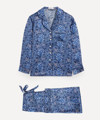 Liberty Women's Sonny's Tree Silk Satin Pyjama Set In Blue