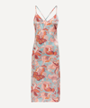 Liberty French Brocade Silk Satin Chemise In Teal