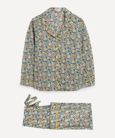 Liberty Libby Tana Lawn Cotton Pyjama Set In Dark Grey