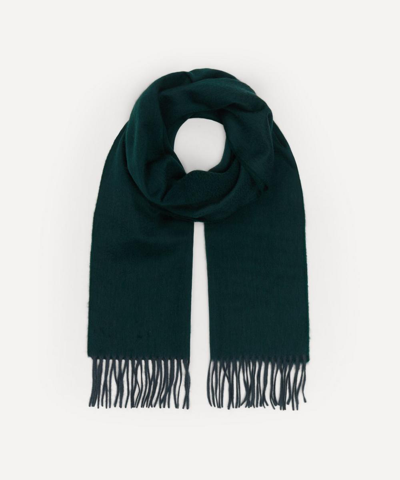 Begg X Co Arran Oversized Cashmere Scarf In Dark Green
