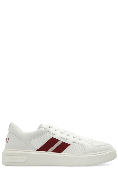 Bally Melys Striped Low-top Sneakers In White