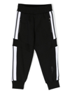 NEIL BARRETT LOGO-PRINT DETAIL TRACK PANTS