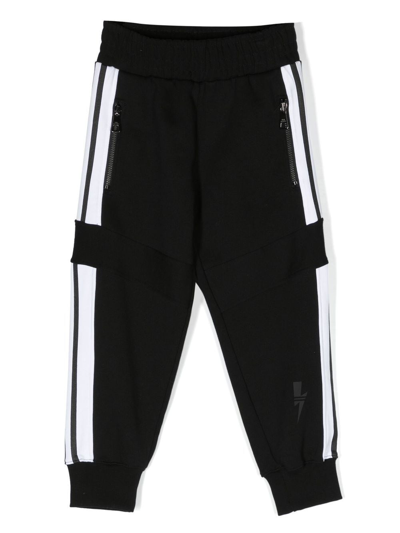 Neil Barrett Kids' Logo-print Detail Track Pants In Nero