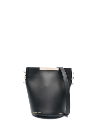 Victoria Beckham Bucket Mini Leather Crossbody Bag In Black