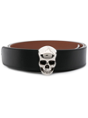Alexander Mcqueen Skull-embellished Buckle Belt In Black