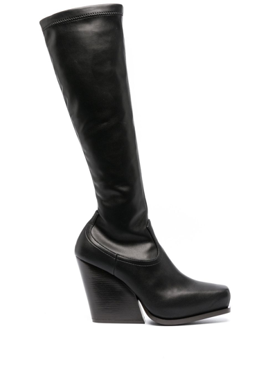 Stella Mccartney Cowboy Knee-high Boots In Black