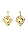 Moschino Intricate Baroque Heart Earrings In Gold