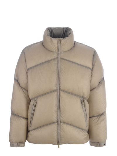 Represent Washed Puffer Jacket Wheat Washed Nylon Puffer Jacket - Washed Puffer Jacket In Beige