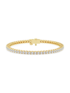 Saks Fifth Avenue Women's Build Your Own Collection 14k Yellow Gold & Natural Diamond Three Prong Tennis Bracelet In 5 Tcw Yellow Gold