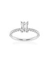 Saks Fifth Avenue Women's Build Your Own Collection Platinum & Lab Grown Emerald Cut Diamond Hidden Halo Engagement Ri In 1.33 Tcw Platinum