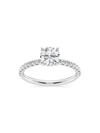 Saks Fifth Avenue Women's Build Your Own Collection 14k White Gold & Lab Grown Round Diamond Hidden Halo Engagement Ri In 1.33 Tcw White Gold