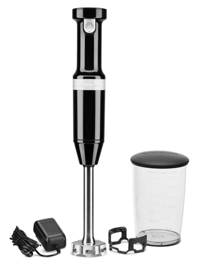 Kitchenaid Cordless Variable-speed Immersion Blender With Whisk & Blending Jar In Onyx Black
