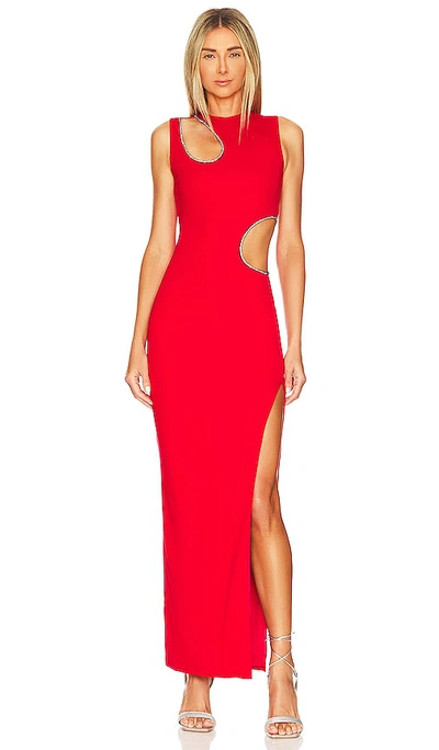 Superdown Sydney Maxi Dress In Red