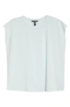 Eileen Fisher Crewneck Jersey Boxy T-shirt In Clear Water