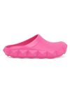 Valentino Garavani Roman Stud Turtle Rubber Mules In Pink