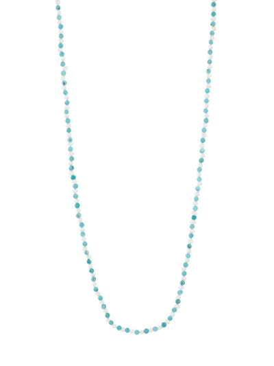 Jia Jia Women's 14k Yellow Gold, Pearl, & Turquoise Long Beaded Necklace In Turquoise White