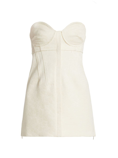 Proenza Schouler Cotton Wool Jacquard Bustier In Canvas