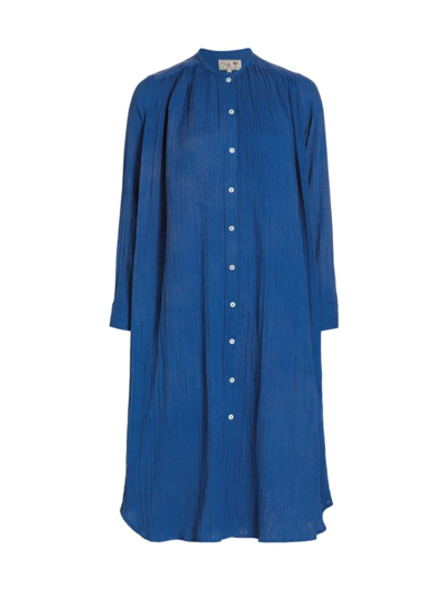Mille Women's Jasmine Cotton Gauze Midi Dress In Azur