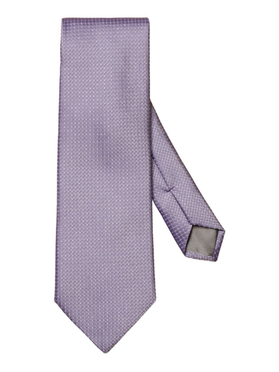 Eton Men's Pin-dot Evening Silk Tie In Grey