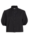 Xirena Women's Tasha Cotton Button-front Shirt In Black