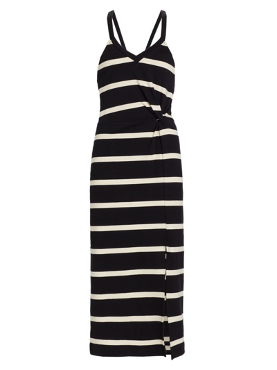 Tanya Taylor Women's Shannon Knotted Striped Midi-dress In Nocolor