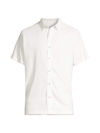Onia Short Sleeve Button Down Regular Fit Shirt In White
