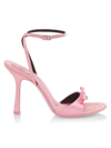 Alexander Wang Women's Dahlia 105 Bow Satin Ankle-strap Sandals In Prism Pink