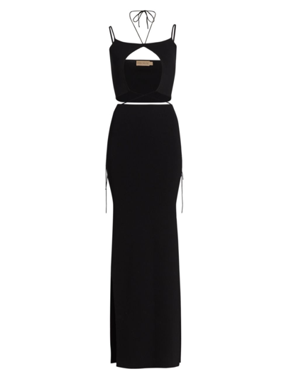 Aya Muse Cut-out Detail Maxi Dress In Black