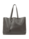 Saint Laurent Women's Large Leather Shopper In Storm