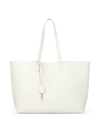 Saint Laurent Women's Large Leather Shopper In Crema Soft