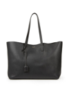 Saint Laurent Women's Large Leather Shopper In Black