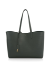 Saint Laurent Women's Large Leather Shopper In New Vert Fonce