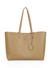 Saint Laurent Women's Large Leather Shopper In Dark Beige