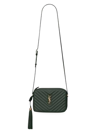 Saint Laurent Women's Lou Camera Bag In Quilted Leather In New Vert Fonce