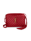 Saint Laurent Women's Lou Camera Bag In Quilted Leather In Rouge