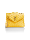 Saint Laurent Women's Loulou Small Chain Bag In Quilted ''y'' Leather In Saffron