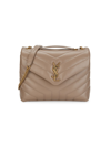 Saint Laurent Women's Loulou Small Chain Bag In Quilted ''y'' Leather In Taupe